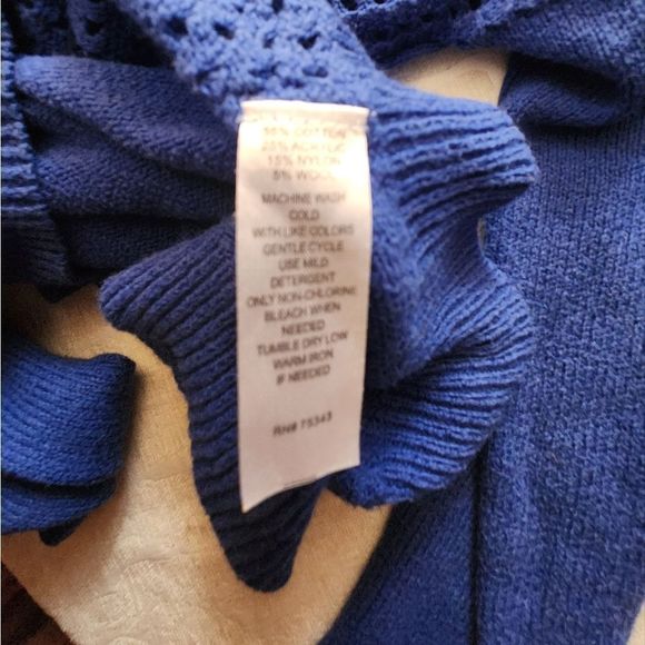 If It Were Me Sweater Boat Neckline Blue Womens See measurements - Picture 12 of 12